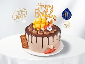 礼品卡【巧克力鲜果】6英寸 芒果水果/冰淇淋生日蛋糕