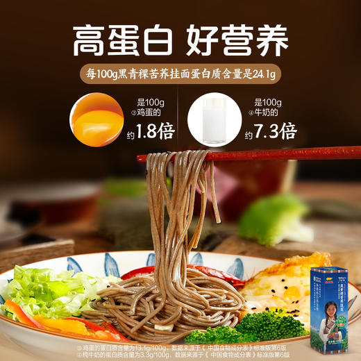 【低GI-整箱装】金龙鱼丰益堂70%+黑青稞苦荞挂面100克*6袋*8盒   健康主食  新老包装发货 商品图4