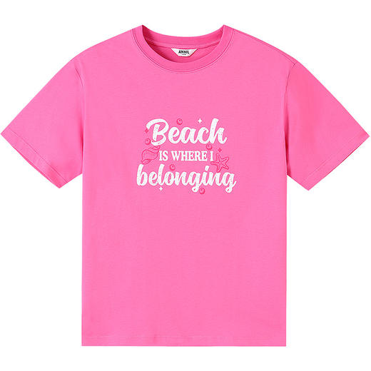 【宽松随性百搭T】女童圆领速干短袖t恤oversize夏季新款安奈儿童装小程序专享EG521151 商品图9