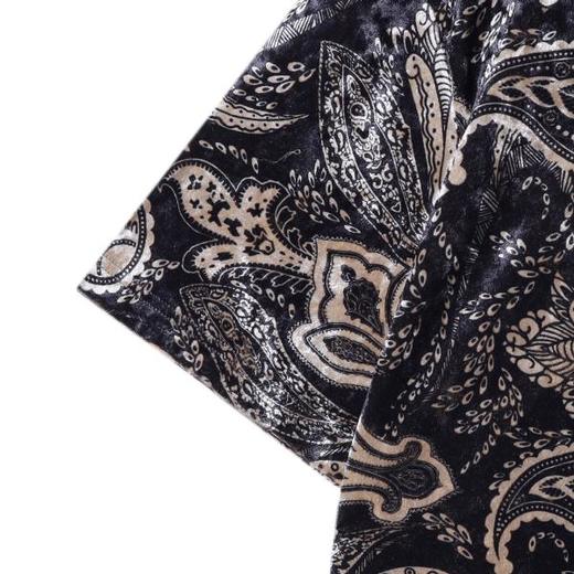 T2842夏季高级感新款潮牌撞色简约绒面圆领短袖T恤百搭潮流复古上衣 商品图4