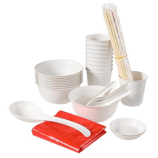美丽雅一次性稻欢餐具套装 商品图4
