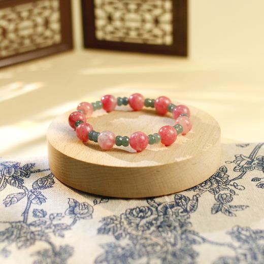 东岳山海--蔷薇翡翠聚宝盆手串 商品图4