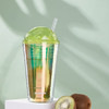 【多样屋专柜】多样屋大容量双层塑料咖啡杯奶茶水杯 炫彩吸管杯-550ml-湖蓝 商品缩略图1