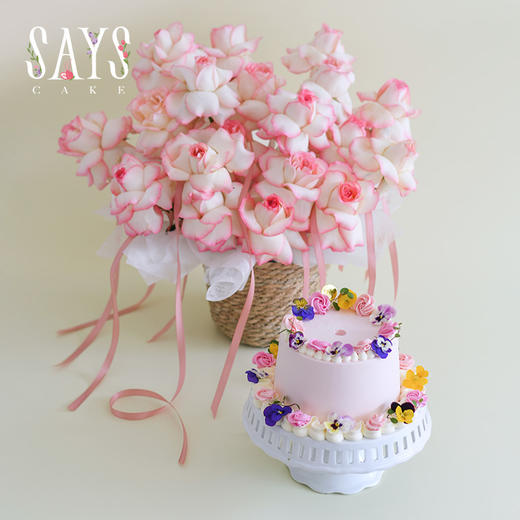 香颂玫瑰人生蛋糕花礼 商品图0