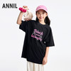 【宽松随性百搭T】女童圆领速干短袖t恤oversize夏季新款安奈儿童装小程序专享EG521151 商品缩略图1