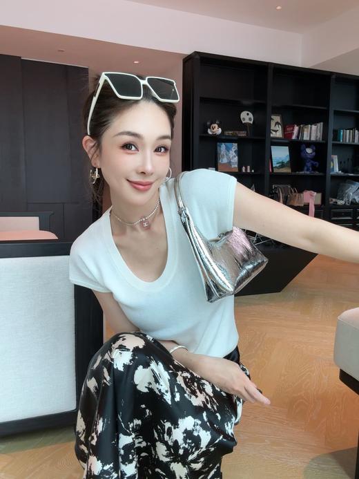 PIANAI冷小姐# 多彩焕新！U领莱赛尔羊毛夏季针织短袖 商品图4