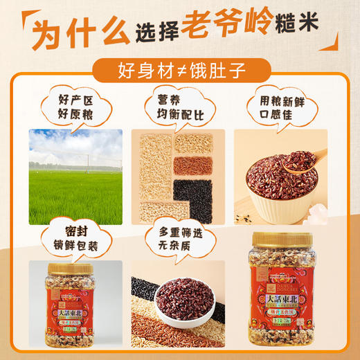 老爷岭大话东北膳食五色饭750g/罐 商品图4