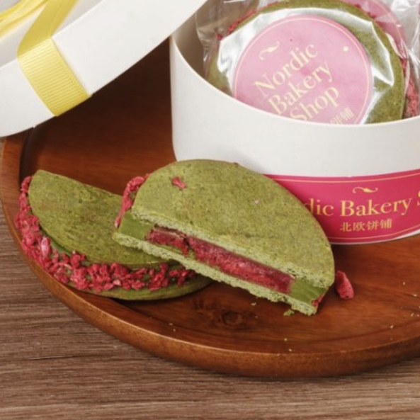 抹茶树莓夹心饼干（单块）Matcha Raspberry Filled Cookie