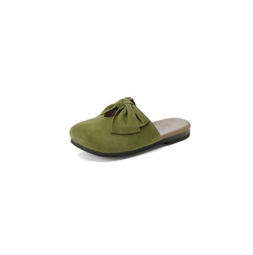 【新品上市】西村名物2025年夏季新款舒适平底真皮百搭穆勒拖半拖鞋X25AH16011 商品图1