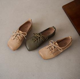 【春季新款】西村名物舒适平底系带深口单鞋2025年X25AM15731