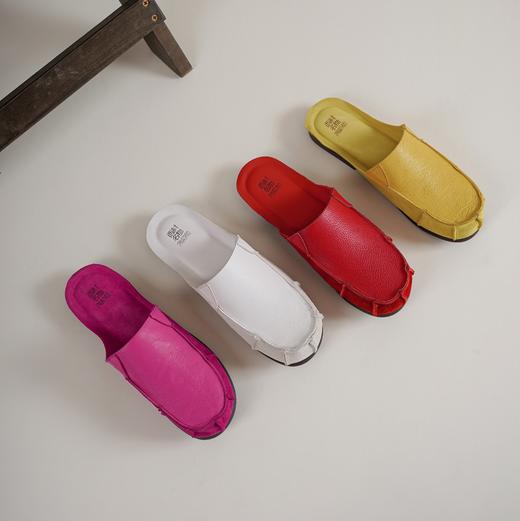 [新品上市】西村名物2025年夏季新款舒适平底真皮穆勒拖半拖鞋X25AH15831 商品图0