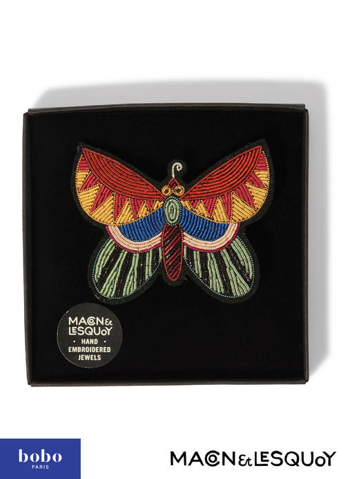Macon&Lesquoy法国原创设计 蝴蝶发夹 动物系列 24ss M&L刺绣手工饰品胸针 商品图2