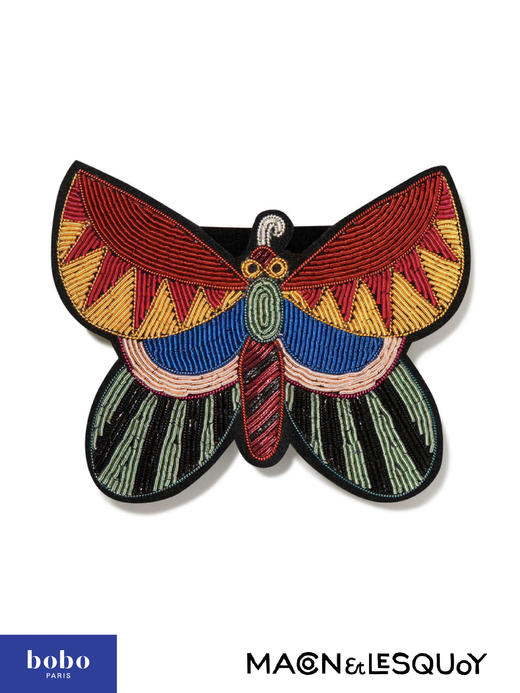 Macon&Lesquoy法国原创设计 蝴蝶发夹 动物系列 24ss M&L刺绣手工饰品胸针 商品图0