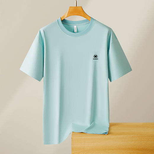 【精梳棉】【DX】大依优型大码短袖T恤圆领时尚潮流宽松潮牌加肥加大上衣男士半袖打底 商品图6