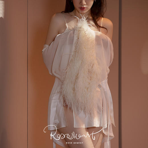 性感魅惑高级比月色还撩人的真丝开叉中裙 A230506 商品图5