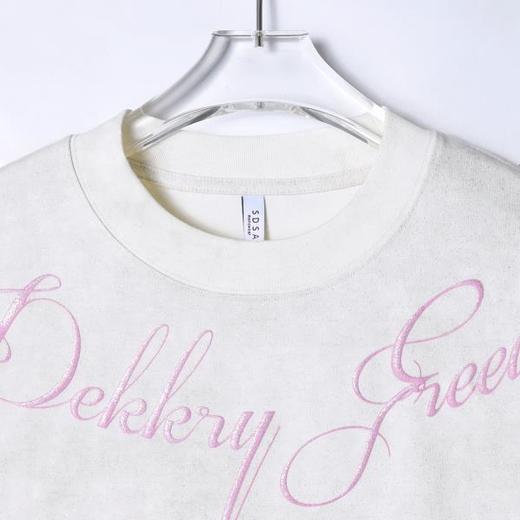 T2869夏季高级感新款潮牌扎染字母印花圆领短袖T恤小众设计百搭情侣 商品图2