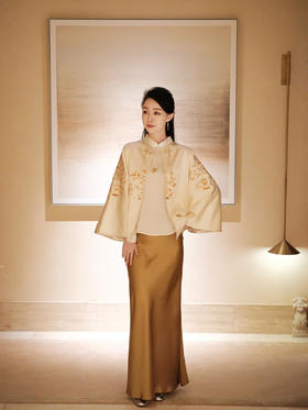 廷前观棠 | 醋酸缎半身裙(松紧腰)