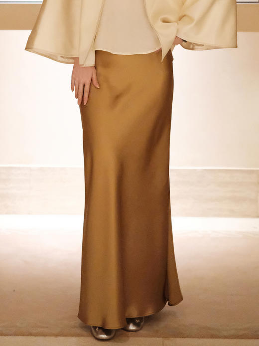 廷前观棠 | 醋酸缎半身裙(松紧腰) 商品图1