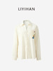 LIYIHAN稿线 | 25春新款白条纹印花衬衫女宽松收腰上衣衬衫高级感 商品缩略图4