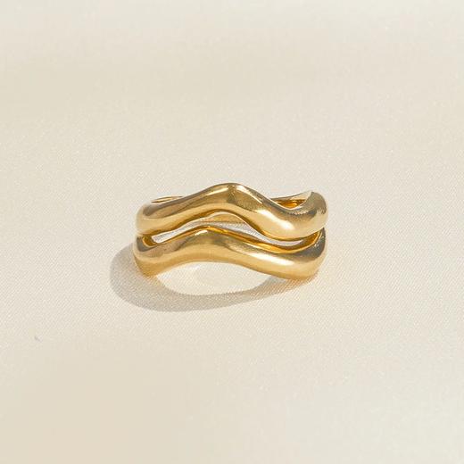 在途4周到｜Agapee-Ondea-波浪 双层 戒指［法国设计师］ 商品图1