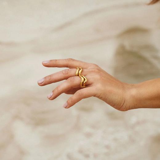 在途4周到｜Agapee-Ondea-波浪 双层 戒指［法国设计师］ 商品图2