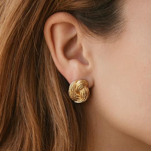 在途4周到｜Agapee-Claudia-金色 镀金 耳环［法国设计师］ 商品图3