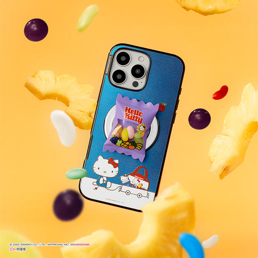 【零食天堂】Hello Kitty和小车 泡泡骚 x Hello Kitty 合作系列 POPCASE手机壳 MagSafe 磁吸款 镜面 蓝色 凯蒂猫 iPhone17/16/15/14/13 商品图1