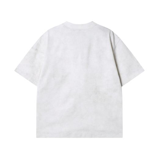 T2869夏季高级感新款潮牌扎染字母印花圆领短袖T恤小众设计百搭情侣 商品图5