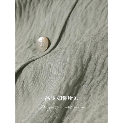 COCOBELLA褶皱肌理轻薄莱赛尔西装女不规则空调衫外套SI7005 商品图3