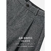 COCOBELLA格雷系捏褶千鸟格羊毛西裤女气质通勤直筒裤PA3015 商品缩略图4