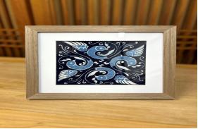 【黔南好物】吾土吾生 “鸟回头”枫香染装饰画 【厂家直发】 商品图1