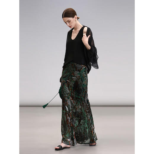 COCOBELLA设计感荷叶蝙蝠袖遮阳短外套女夏轻薄空调衫LC3106 商品图1