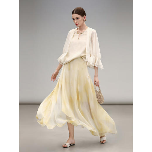 COCOBELLA法式浪漫5米对丝荷叶边雪纺衫开衫遮阳空调衫LC3103 商品图1