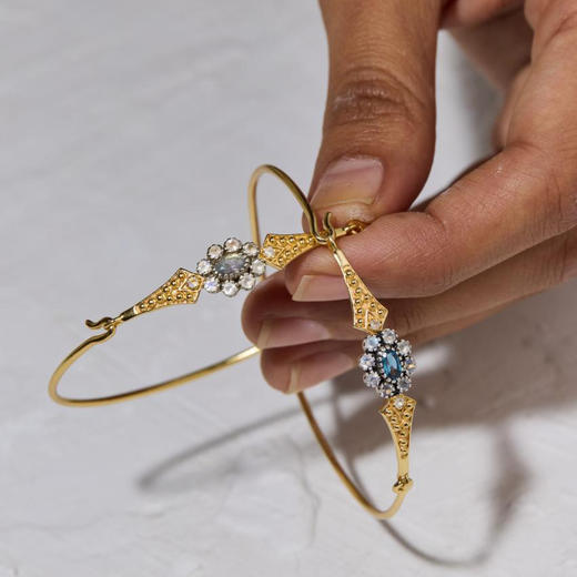 北京仓｜Dorothee sausset-ANNE BRACELET 5-伦敦蓝 托帕石 手镯［法国设计师］ 商品图3