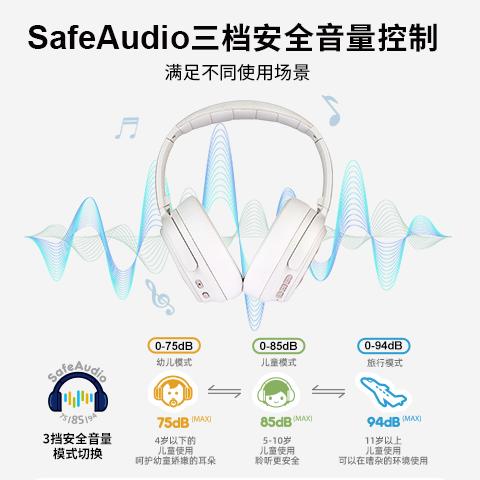 BuddyPhones 儿童耳机 Cosmos FUN 主动降噪儿童耳机头戴式无线蓝牙护耳学习网课 商品图2