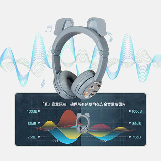 BuddyPhones 儿童耳机 PlayEars 主动降噪儿童耳机头戴式无线蓝牙护耳学习网课 商品图2