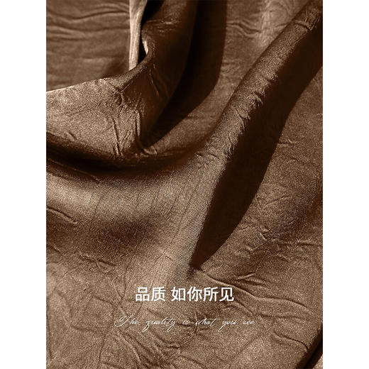 COCOBELLA奢感通勤商务肌理缎面休闲裤春夏高腰打褶灯笼裤PA3011 商品图4