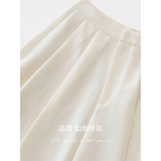 COCOBELLA[首发惠]棉麻风捏褶阔腿裤透气感遮阳休闲裤PA3038B 商品图3