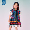 年衣童装2025新款夏季儿童民族服饰国风青罗朵朵民族旗袍裙 商品缩略图0