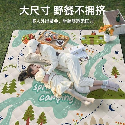 小恐龙超声波加厚野餐垫 厚实好棉5MM加厚 度假双层铝膜 户外地垫便携防潮防水野炊露营草坪地垫防潮垫 商品图2
