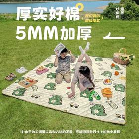 小恐龙超声波加厚野餐垫 厚实好棉5MM加厚 度假双层铝膜 户外地垫便携防潮防水野炊露营草坪地垫防潮垫