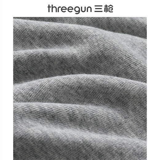 Threegun三枪 舒肤棉罗纹弹力V领短袖男衫-24005A011 商品图3