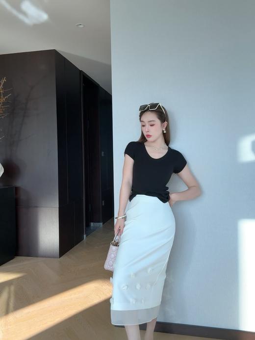 PIANAI冷小姐# 多彩焕新！U领莱赛尔羊毛夏季针织短袖 商品图3