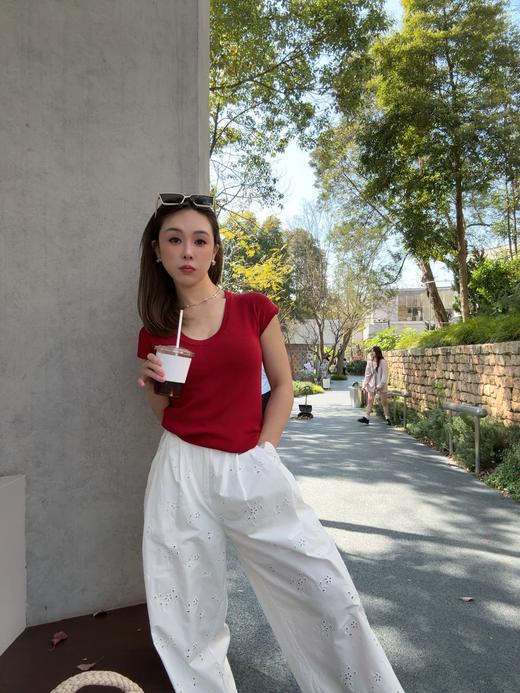 PIANAI冷小姐# 多彩焕新！U领莱赛尔羊毛夏季针织短袖 商品图0