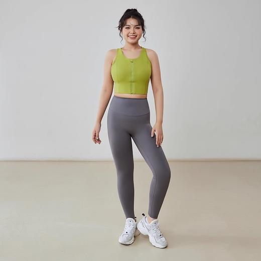 跃牌（呗咪纷纷系列）大码前拉链防震运动内衣固定胸垫美背透气瑜伽背心WX2315-1 商品图4