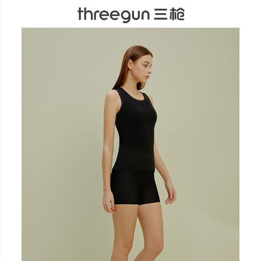 Threegun三枪 【舒肤棉】罗纹弹力女士打底背心-30822A011 商品图8