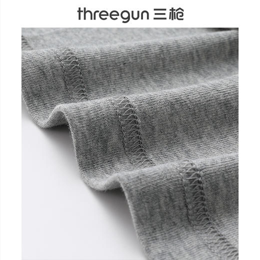 Threegun三枪 舒肤棉罗纹弹力V领短袖男衫-24005A011 商品图4