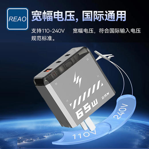 泺澳 65W氮化镓快充充电器 X27 商品图2