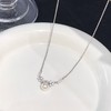 樱花锆石珍珠吊坠高级感锁骨项链5950- 商品缩略图2