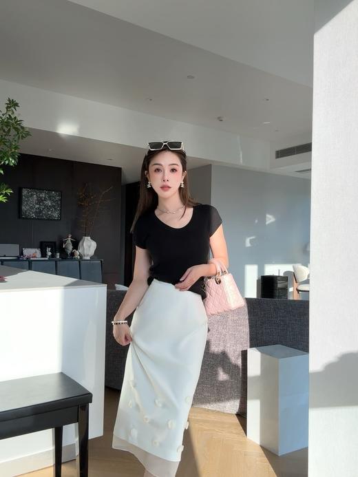 PIANAI冷小姐# 多彩焕新！U领莱赛尔羊毛夏季针织短袖 商品图2